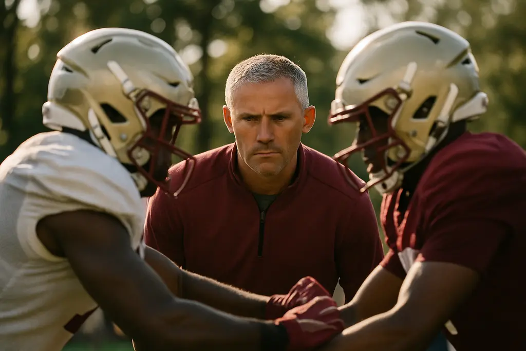 Mike Norvell Strategy shown through Florida State players practicing line drills