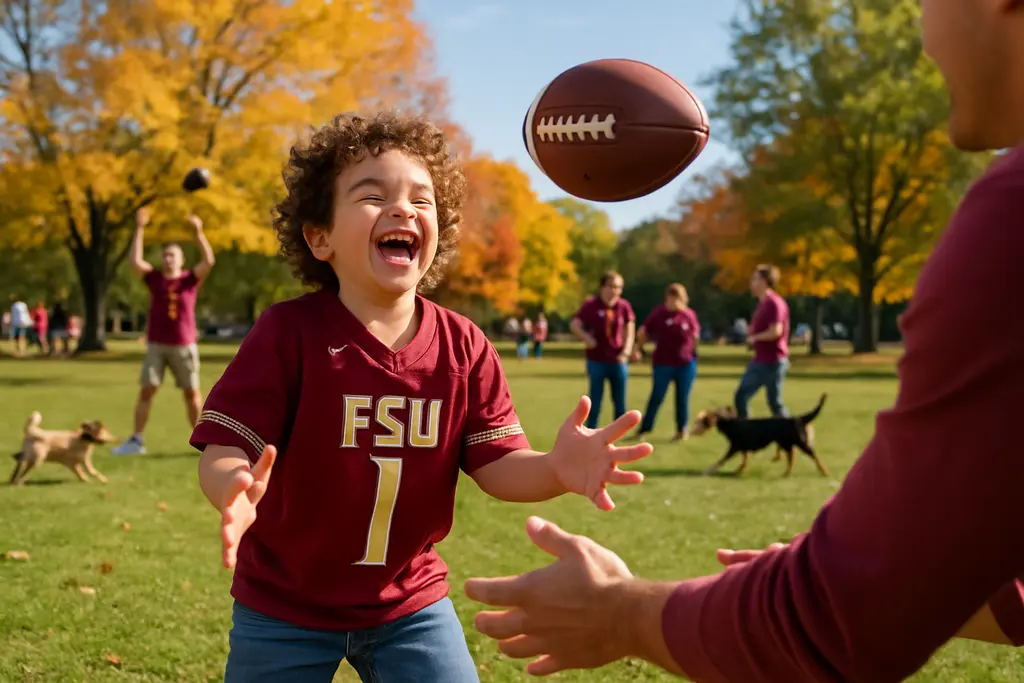 FSU Family Weekend families walking near campus before a Seminoles football game