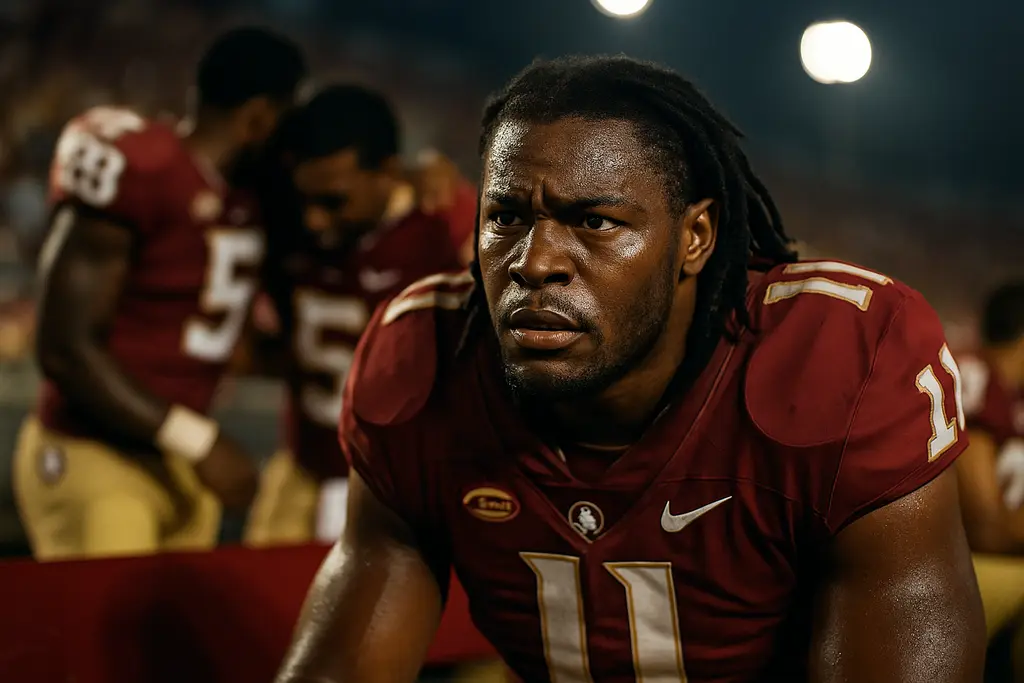 FSU linebacker depth discussion with players lining up during a Tallahassee practice